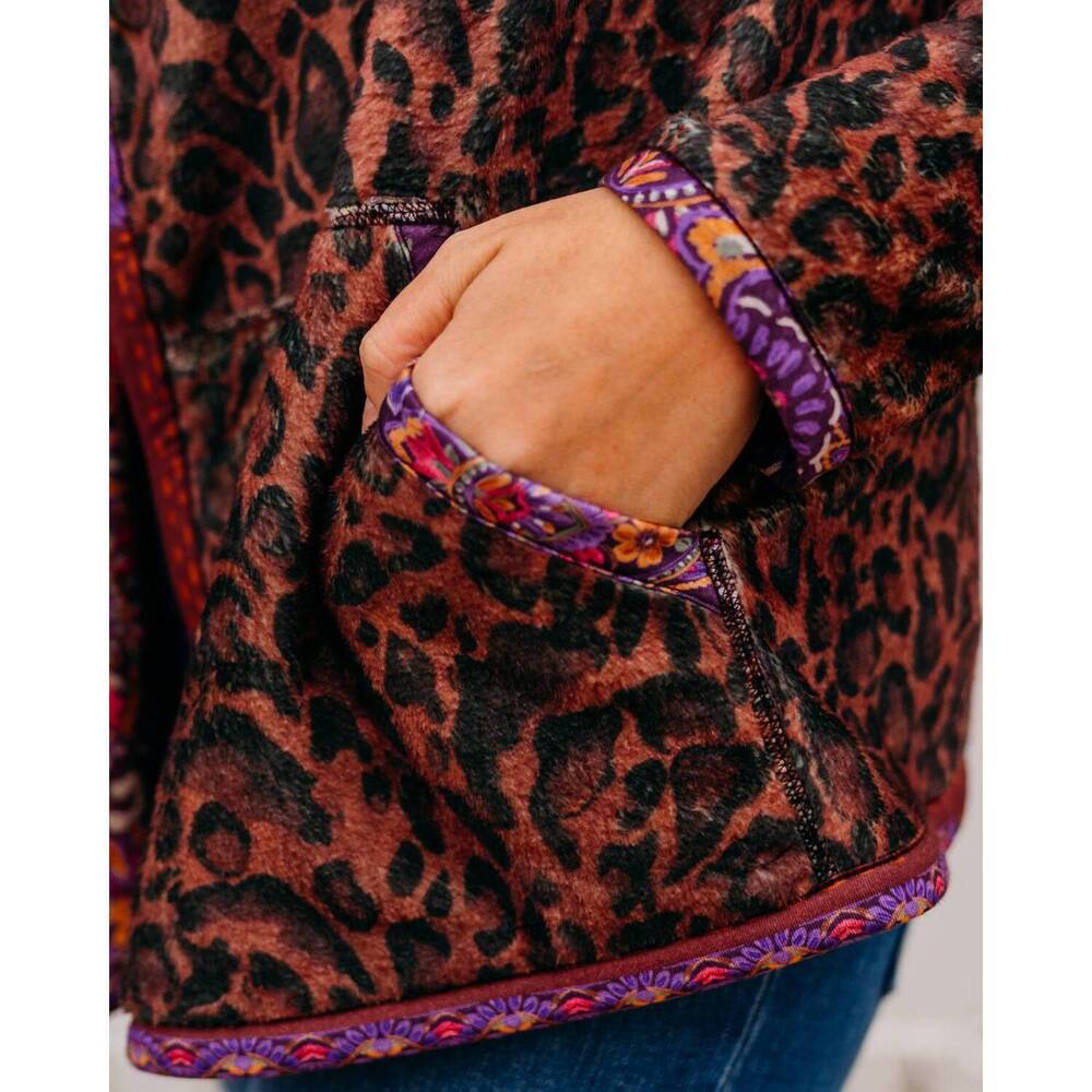 NEW JOHNNY WAS joan wrap binded sherpa jacket in domi - Picture 6 of 9